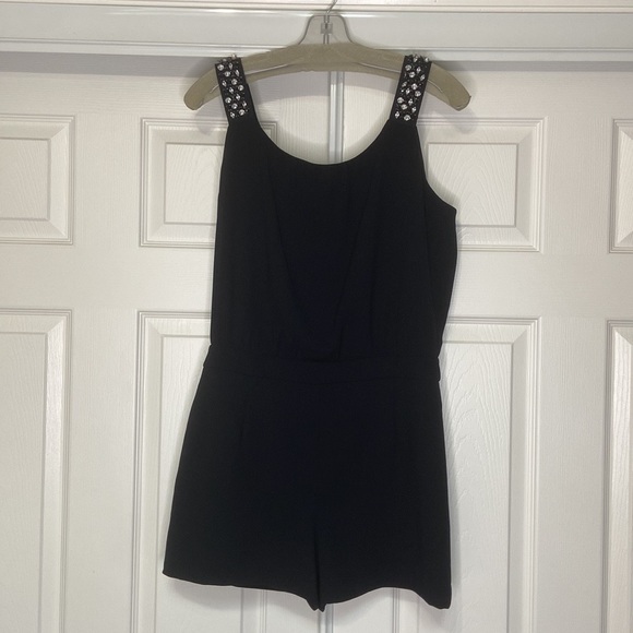 Zara Black Embellished Strap Romper - Picture 7 of 13